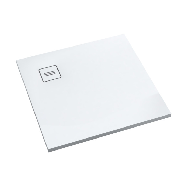 Schedline Brodzik kompozytowy Stabilsound Plus® Protos Smooth White 80x80x3,5 cm, kwadratowy, Gwarancja 15 lat
